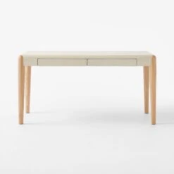 Beto White Shagreen Desk With Drawer -Optimal Furniture Store BetoIvoryShagreenDeskSOSSF23