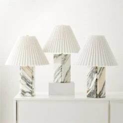 Bianca White Marble Table Lamp -Optimal Furniture Store BiancaWhtMarbleTableLampAV2SHF23