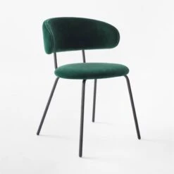 Birba Peacock Blue Velvet Dining Chair Set Of 4 -Optimal Furniture Store BirbaVelvetChairPeacock3QSSF22