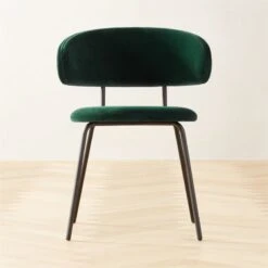 Birba Peacock Blue Velvet Dining Chair Set Of 4