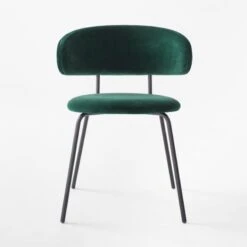 Birba Peacock Blue Velvet Dining Chair Set Of 4 -Optimal Furniture Store BirbaVelvetChairPeacockSOSSF22