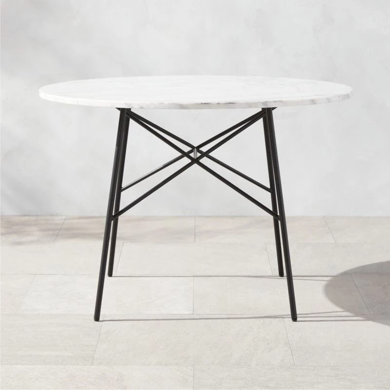 Pavilion Black Metal Outdoor Bistro Table With Marble Top Model 6340 1 Pavilion Black Metal Outdoor Bistro Table With Marble Top Model 6340
