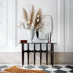 Suva White Rough Cast Wall Mirror 24"x36" -Optimal Furniture Store BixbyConsoleTableJN21 1x1