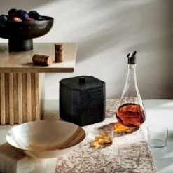 Akri Low Serving Bowl -Optimal Furniture Store BlackPedestalBowlFB21 1x1 1