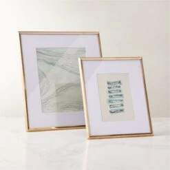 Blaine Polished Brass Picture Frame 5"x7" 7 Blaine Polished Brass Picture Frame 5"x7" -Optimal Furniture Store BlainePldBrsFrameGroupFHF22