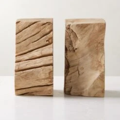 Teak Bookends Set Of 2 -Optimal Furniture Store BleachedTeakBookendsS2SHS23