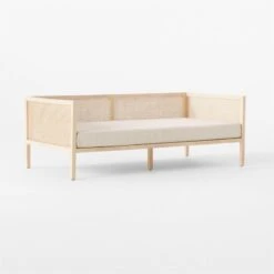 Boho Ivory Boucle And Natural Rattan Daybed Twin 8 Boho Ivory Boucle And Natural Rattan Daybed Twin -Optimal Furniture Store BohoNatDaybedWBclCvr3QSSF21