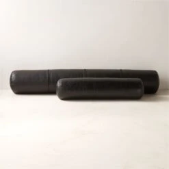 Bolster Black Leather Throw Pillow 44'' 6 Bolster Black Leather Throw Pillow 44'' -Optimal Furniture Store BolsterBlkLthrPillowCllctnFHF23