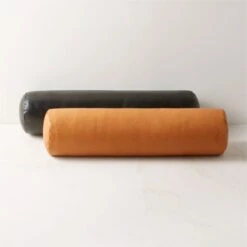 Bolster Black Leather Throw Pillow 24" 5 Bolster Black Leather Throw Pillow 24" -Optimal Furniture Store BolsterLeatherPillowGroupFHF22