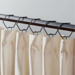 Bolt Matte Black Curtain Rings Set Of 9 -Optimal Furniture Store BoltBlackDraperyRingsS9SHF21