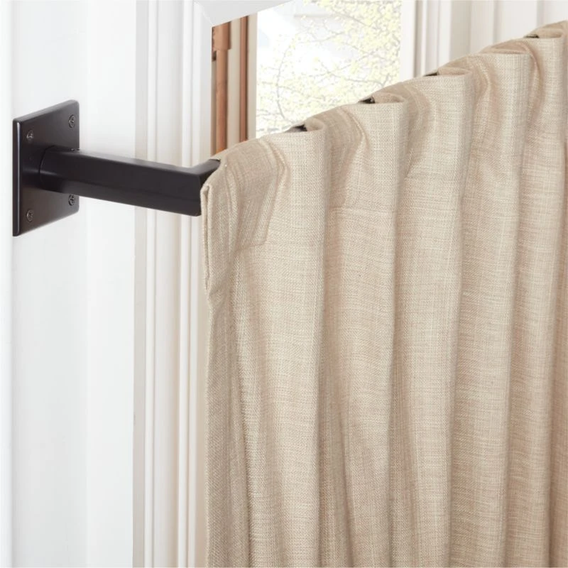 Bolt Matte Black Blackout Curtain Rod 28"-48"x1.25" 3 Bolt Matte Black Blackout Curtain Rod 28"-48"x1.25" - Image 3