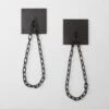 Bolt Matte Black Chain Curtain Tiebacks Set Of 2