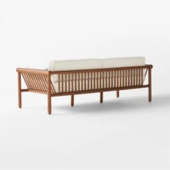 Bonelli Teak Outdoor Sofa With Ivory Sunbrella® Cushions -Optimal Furniture Store BonelliSofa3QBSSS23