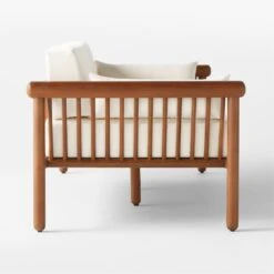 Bonelli Teak Outdoor Sofa With Ivory Sunbrella® Cushions -Optimal Furniture Store BonelliSofaSDSSS23