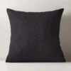Black Boucle Throw Pillow With Down-Alternative Insert 23"
