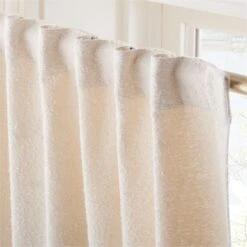 Ivory Boucle Window Curtain Panel 48''x84'' 7 Ivory Boucle Window Curtain Panel 48''x84'' -Optimal Furniture Store BoucleIvoryCrtn96PanelAV3SHF23