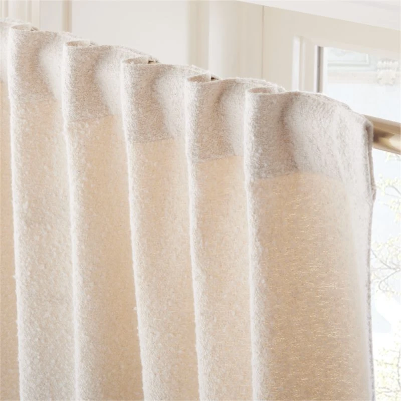 Ivory Boucle Window Curtain Panel 48''x84'' 3 Ivory Boucle Window Curtain Panel 48''x84'' - Image 3