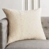 Ivory White Boucle Throw Pillow With Down-Alternative Insert 23"