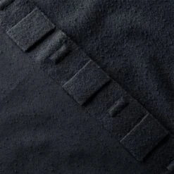 Black Boucle Window Curtain Panel 48''x84'' -Optimal Furniture Store BoucleIvryNBlkCrtn96PnlAV4SHF23