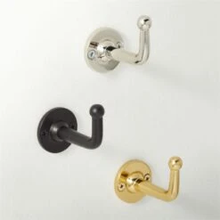 Boule-Inspired Polished Brass Wall Mount Hook -Optimal Furniture Store BouleHookGroupFHF22 2