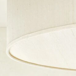 Boum Raw Silk Drum Flush Mount Light 34" -Optimal Furniture Store BoumRwSlkFlushMnt34inAVSHS23