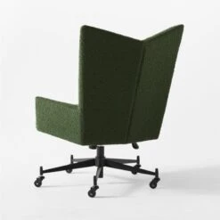 Bowtie Green Boucle Office Chair Model 3002 -Optimal Furniture Store BowtieMd3002BclOfcChair3QBSSF21