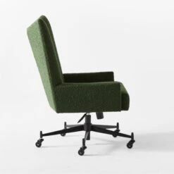 Bowtie Green Boucle Office Chair Model 3002 -Optimal Furniture Store BowtieMd3002BclOfcChairSDSSF21