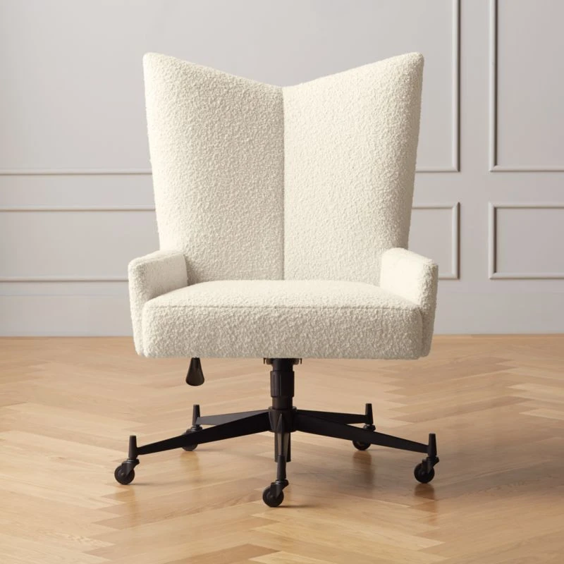 Bowtie Cream Boucle Office Chair Model 3002 1 Bowtie Cream Boucle Office Chair Model 3002