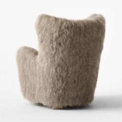 Bozzi Taupe Mongolian Sheepskin Accent Chair 14 Bozzi Taupe Mongolian Sheepskin Accent Chair -Optimal Furniture Store BozziDkGryMnglnShpsknChr3QBSSF22