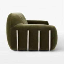 Brace Green Velvet Tufted Sofa -Optimal Furniture Store BraceGreenMinkSofaSDSSF22