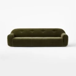 Brace Green Velvet Tufted Sofa -Optimal Furniture Store BraceGreenMinkSofaSOSSF22