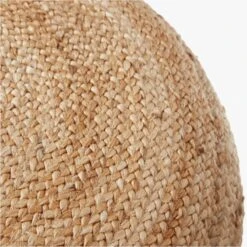 Braided Jute Large Pouf -Optimal Furniture Store BraidedHempLargePoufAVS17