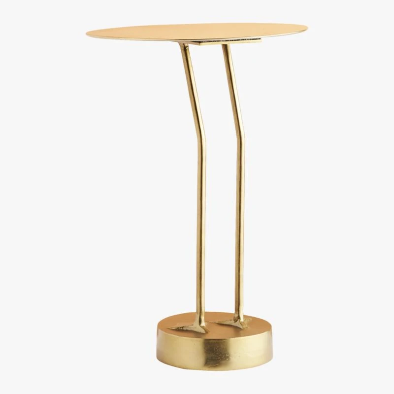 Brass Bird Outdoor Patio Side Table 8 Brass Bird Outdoor Patio Side Table - Image 8