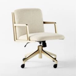 Brecha Ivory Upholstered Office Chair -Optimal Furniture Store BrechaIvoryChair3QSSS23