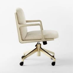 Brecha Ivory Upholstered Office Chair -Optimal Furniture Store BrechaIvoryChairSDSSS23