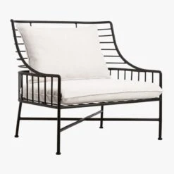 Breton Black Metal Outdoor Chair -Optimal Furniture Store BretonChair3QS17