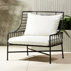 Breton Black Metal Outdoor Chair