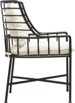 Breton Matte Black Metal Outdoor Dining Chair -Optimal Furniture Store BretonDiningChairBlackSDS18 1
