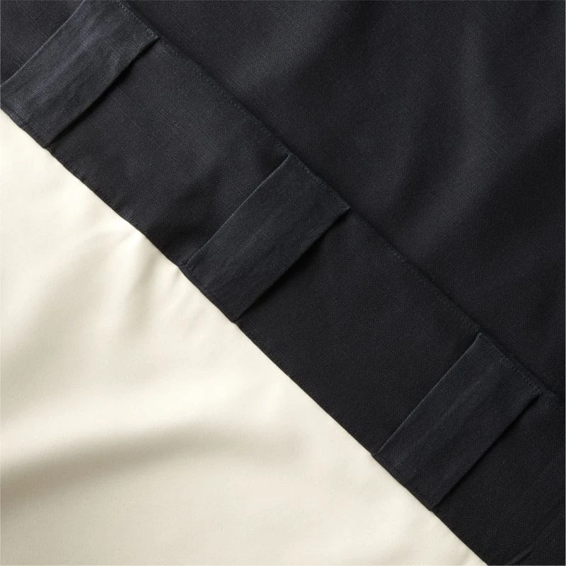 Black Basketweave Blackout Window Curtain Panel 48"x84'' 5 Black Basketweave Blackout Window Curtain Panel 48"x84'' - Image 5