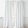 White Basketweave Blackout Window Curtain Panel 48"x84"