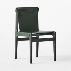 Burano Green Leather Sling Chair Set Of 4 -Optimal Furniture Store BuranoLthrChairGreen3QSSF22