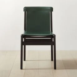 Burano Green Leather Sling Chair Set Of 4