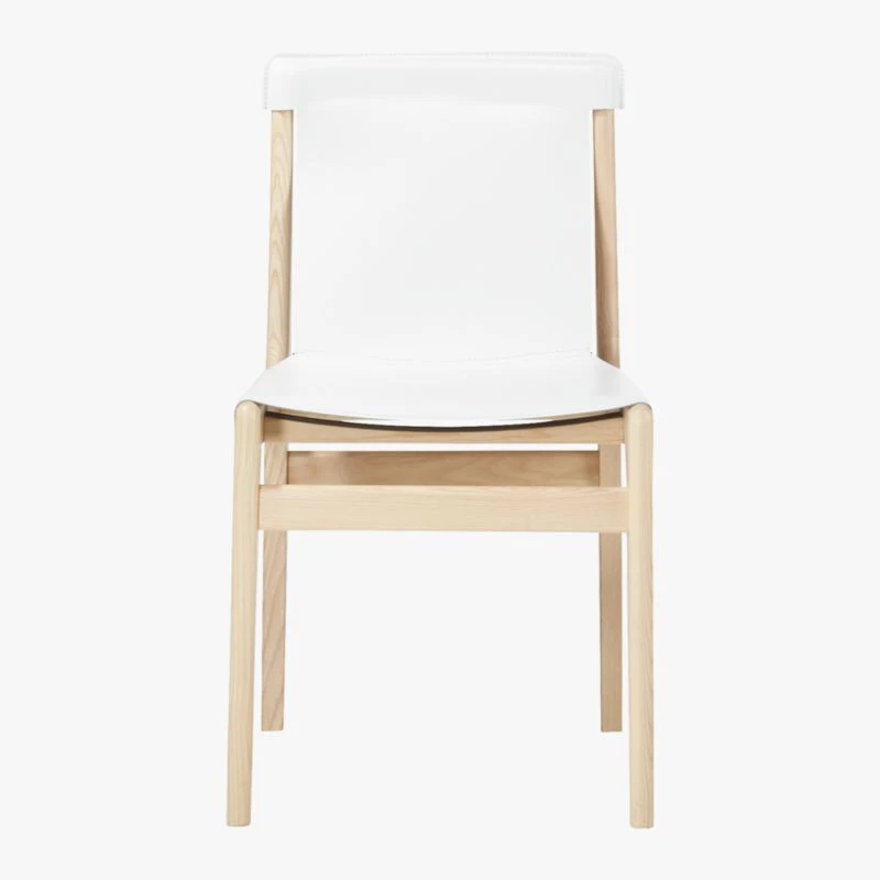 Burano White Leather Sling Chair Set Of 4 3 Burano White Leather Sling Chair Set Of 4 - Image 3