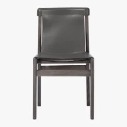 Burano Charcoal Grey Leather Sling Chair Set Of 4 -Optimal Furniture Store BuranoLthrChrChrclF18