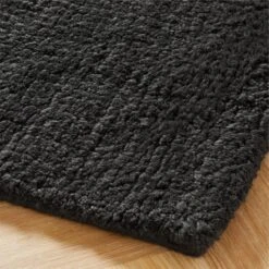 Byron Charcoal Merino Wool Handknotted Area Rug 5'x8' -Optimal Furniture Store ByronMrnWlHndwvnChrcl8x10AVSHF22
