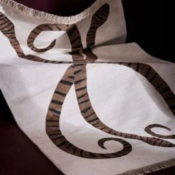 Pitone Handloomed Viscose Ivory Snake Area Rug 9'x12' -Optimal Furniture Store CB2FA22 01B hero