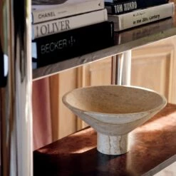 Dune Footed Sandstone Bowl -Optimal Furniture Store CB2FA22 1970 Editorial 06 024