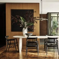 Black Ceramic Pedestal Bowl -Optimal Furniture Store CB2FA22 26A Hero 1