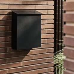 Damon Black Vertical Mailbox -Optimal Furniture Store CB2FA22 32A DET 02 1x1