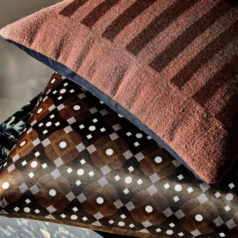 Rhava Woven Brown Throw Pillow With Feather-Down Insert 20" 4 Rhava Woven Brown Throw Pillow With Feather-Down Insert 20" - Image 4